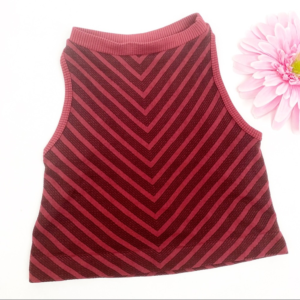 Free People Movement Seamless Ohana Yoga Cami Crop Top: Wine - Picture 2 of 9